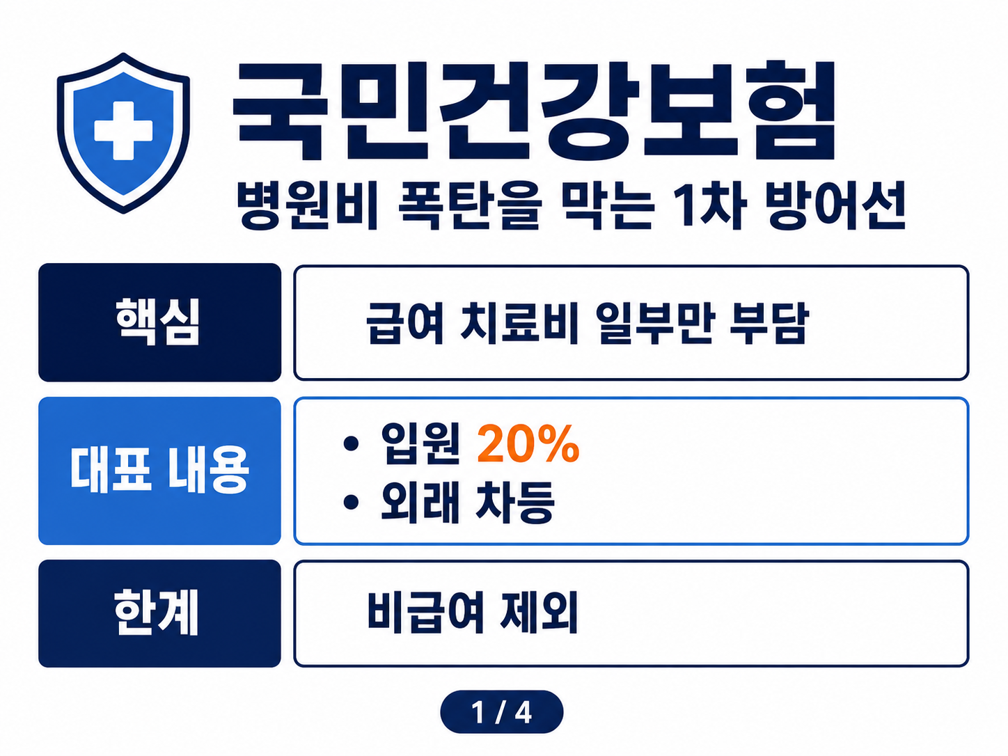 국민건강보험 급여 치료비와 비급여 제외 내용