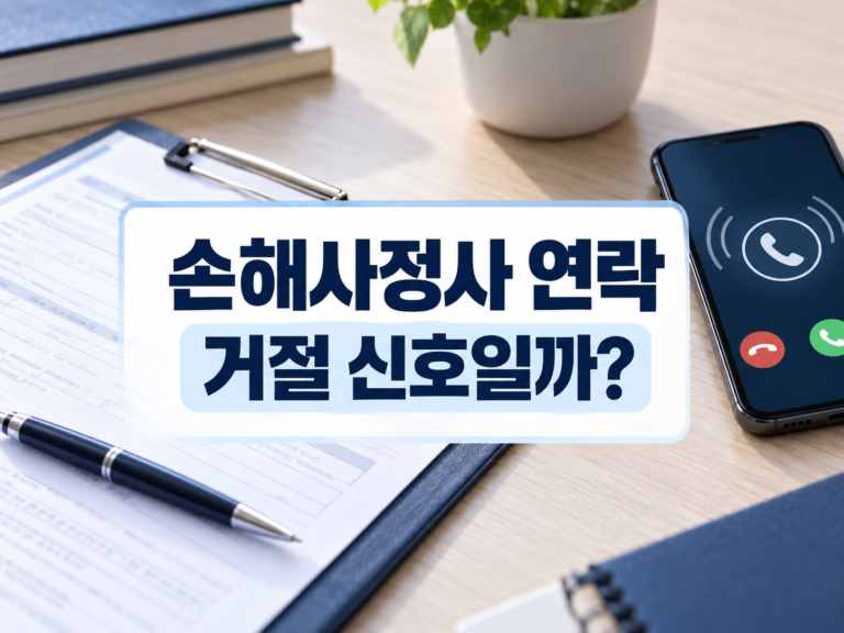 보험금 청구 후 손해사정사 연락을 받은 상황을 안내하는 대표 이미지